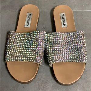 Steve Madden rhinestone slide sandals
